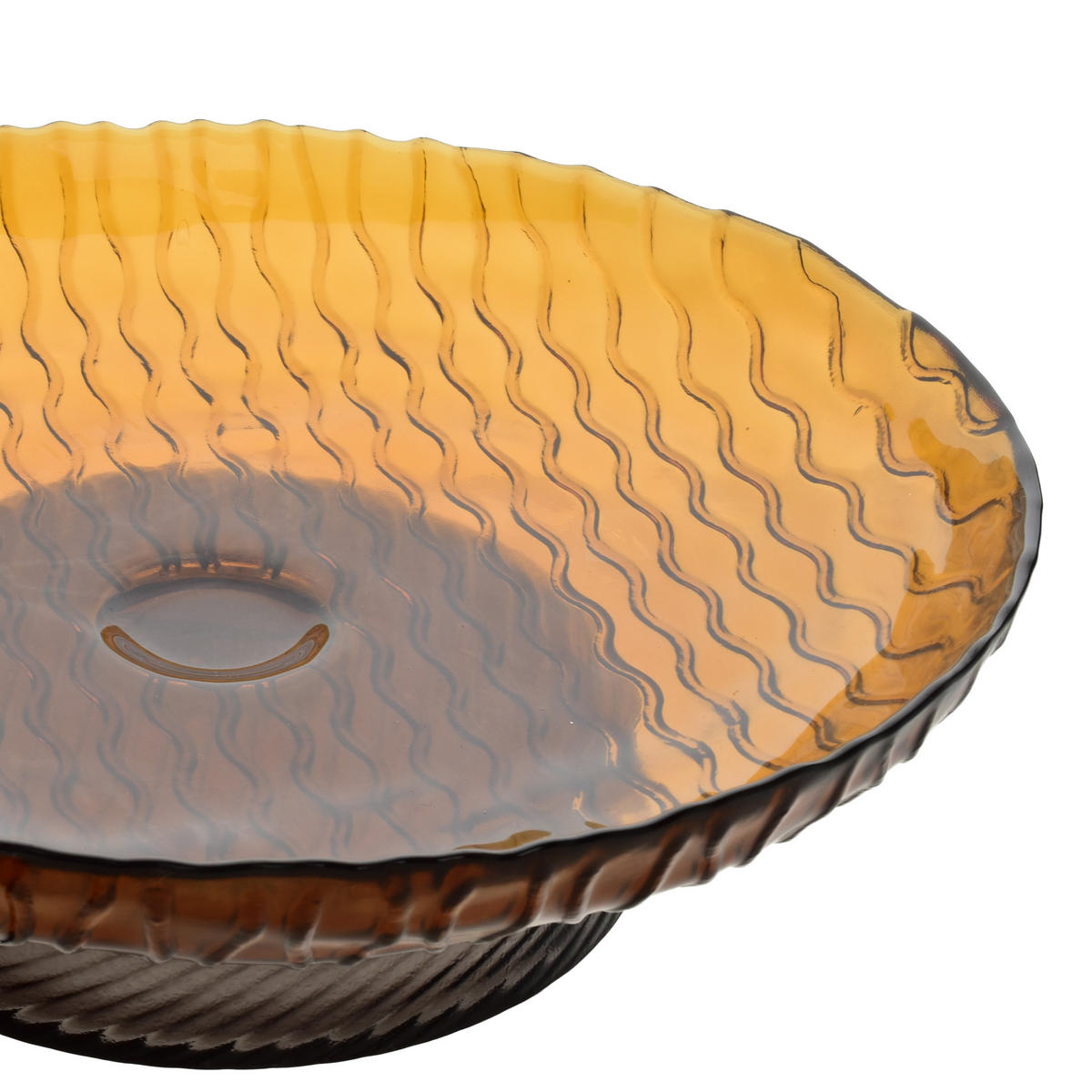 PATERA, sklo, medová, 29,5/29,5/8,5 cm - med/průhledná, sklo (32/11/32cm) - Mondex