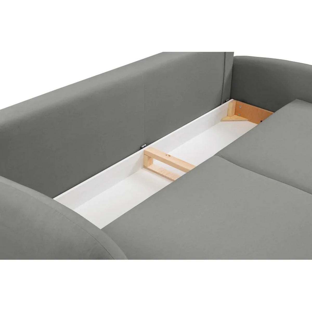SCHLAFSOFA SOFTI, Sofa mit Schlaffunktion und Bettkasten, Farbe: Dunkelgrau, Velourstoff - Dunkelgrau, Textil (232/95/109cm) - Sepro Meble