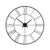 WANDUHR Aratio Ø 70 cm - Schwarz, Metall (70/70/3cm) - EDAXO