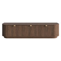 TV stolek Coru, dub, 175 cm - tmavě hnědá, kov/kompozitní dřevo (175.4/40.9/39.1cm) - Selsey