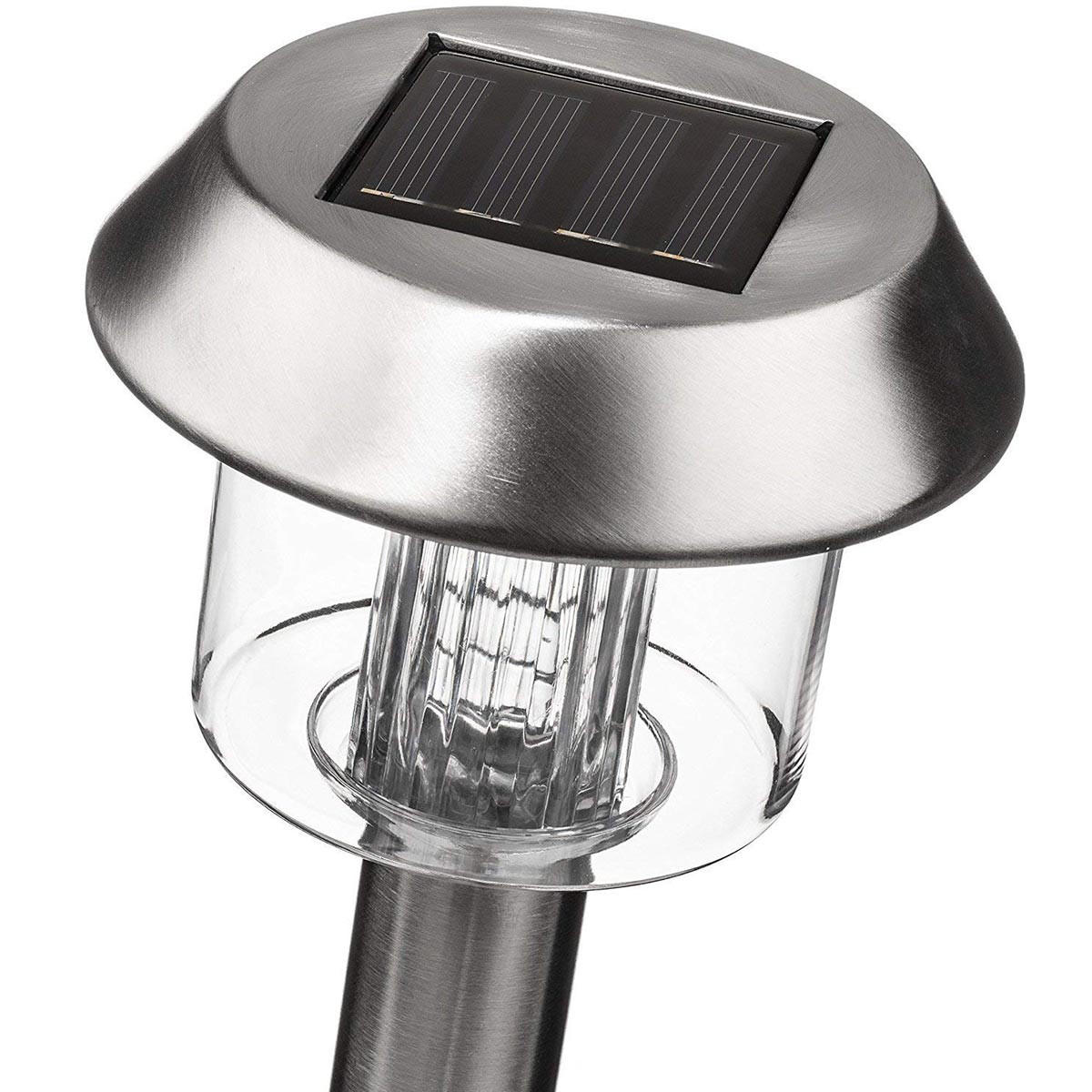 SOLARLEUCHTEN 8er-set zum einstecken ALESIA grau - Grau, Metall (13/13/39cm) - Lumisky