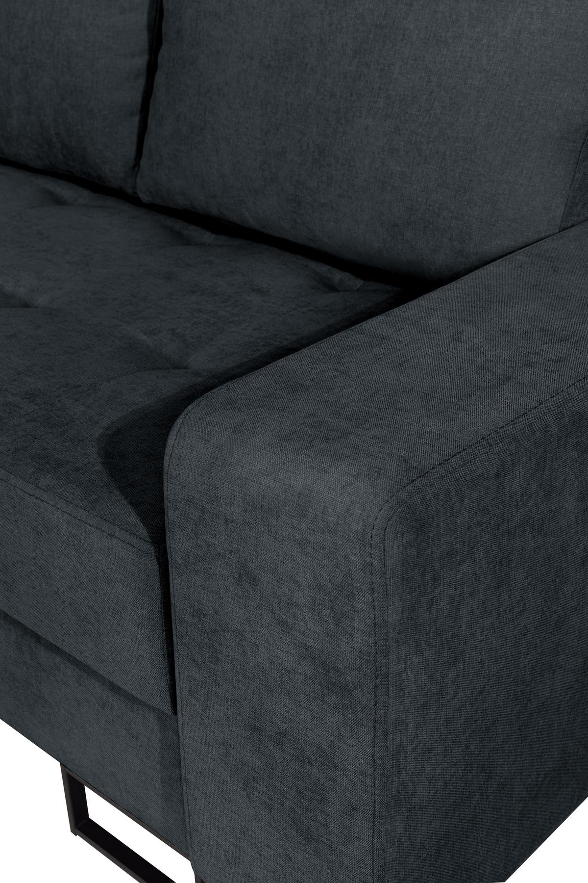 ECKSOFA mit Schlaffunktion Links Schwarz Chenille - 245x200 cm - Trevi - Schwarz, Holz/Holzwerkstoff (245/200cm) - Ravio