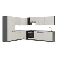 ECKKÜCHE Fame-Line, GrauBeige/Anthrazit, 347 x 257 cm ohne Arbeitsplatte - Greige/Anthrazit, Holzwerkstoff (347/206.8/51.6cm) - Vicco