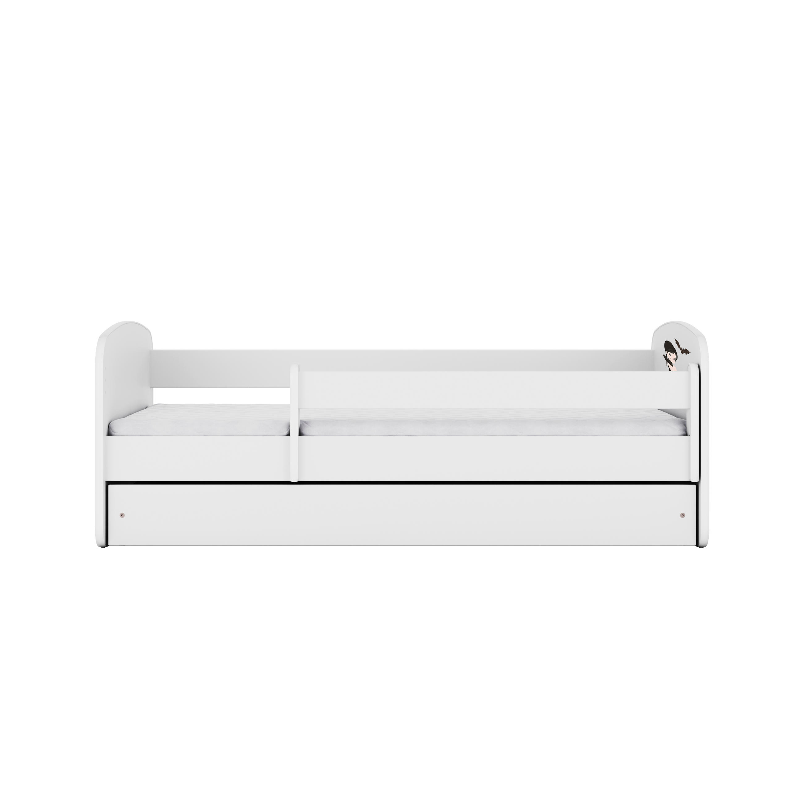 KINDERBETT Wednesday mit Schublade 160/80 90/61/164 - Weiß, Holzwerkstoff (80/160cm) - RAUMHIRSCH FURNITURE