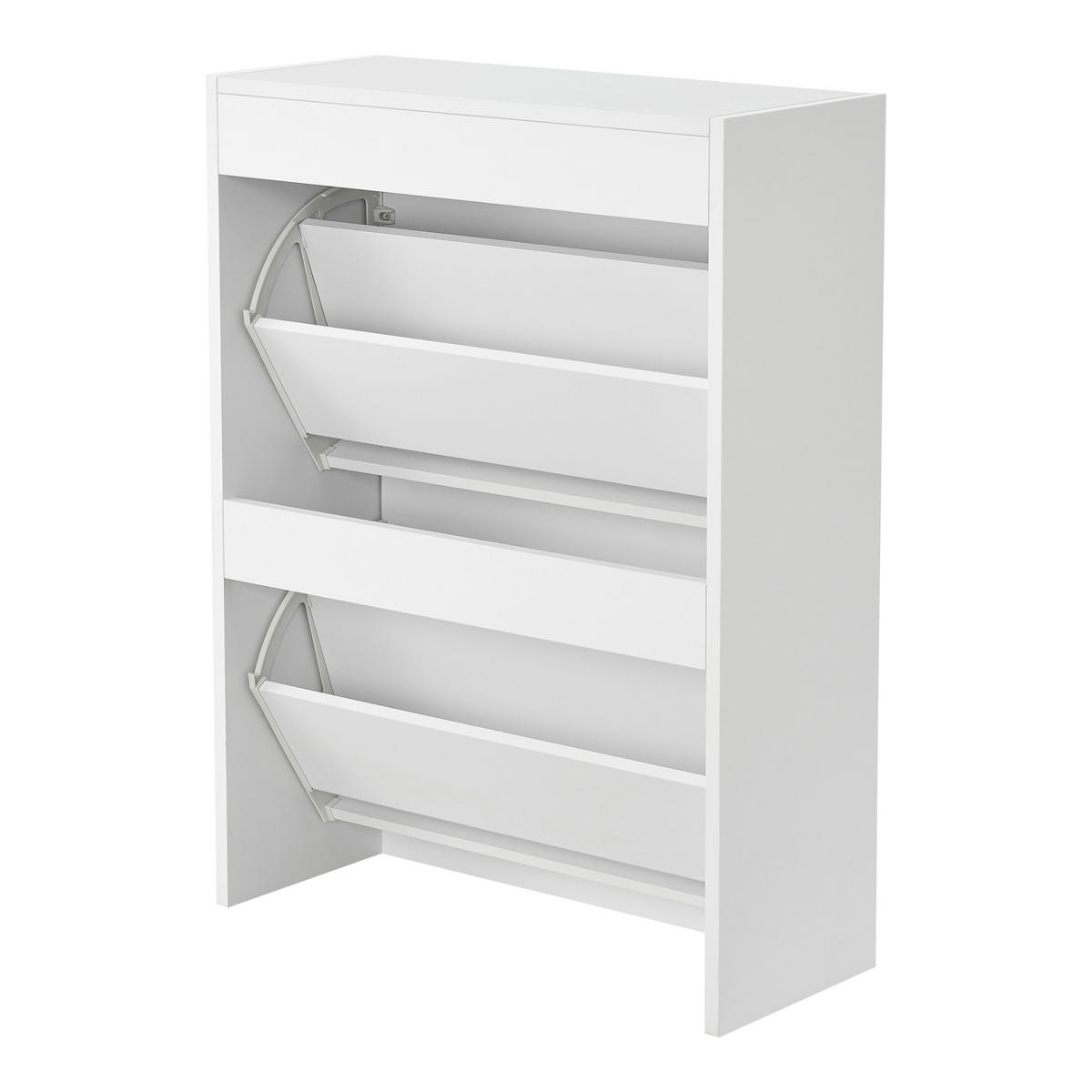 SCHUHKIPPER Kragerø - Weiß, Holzwerkstoff (60/80/24cm) - [en.casa]