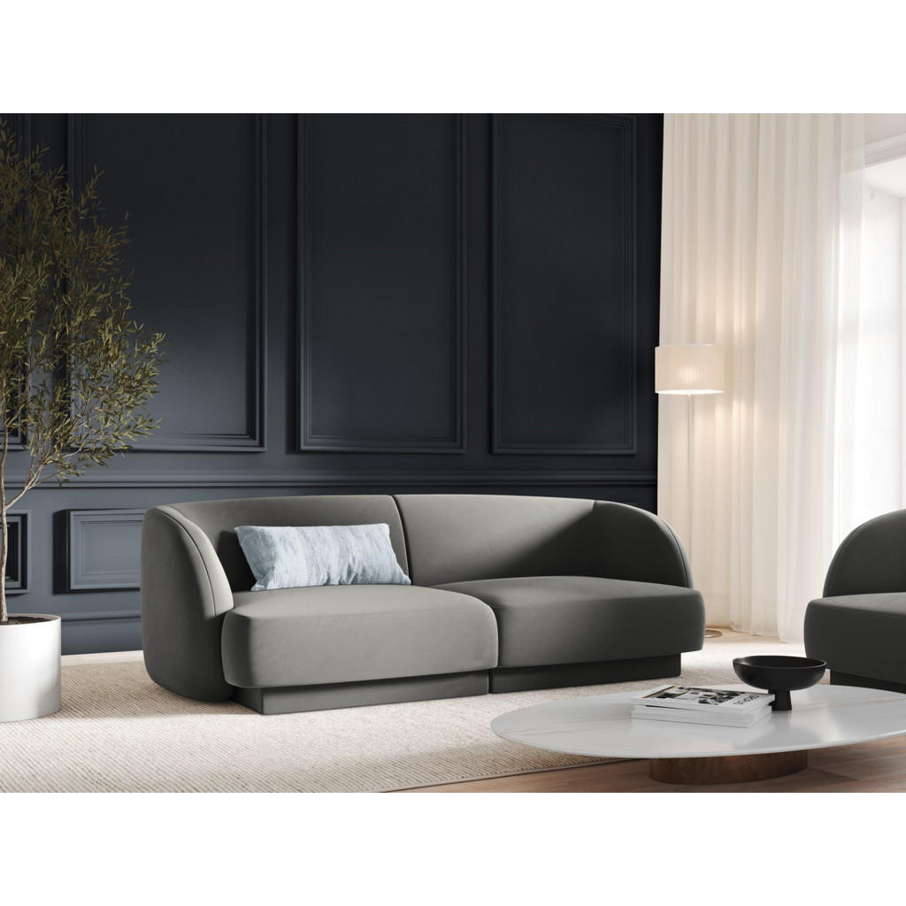 Thumbnail - Micadoni Sofa, Hellgrau, Textil, 2-Sitzer, 90x70x180 cm, Hergestellt in Europa, Oeko-Tex®, Wohnzimmer, Sofas & Couches, ...