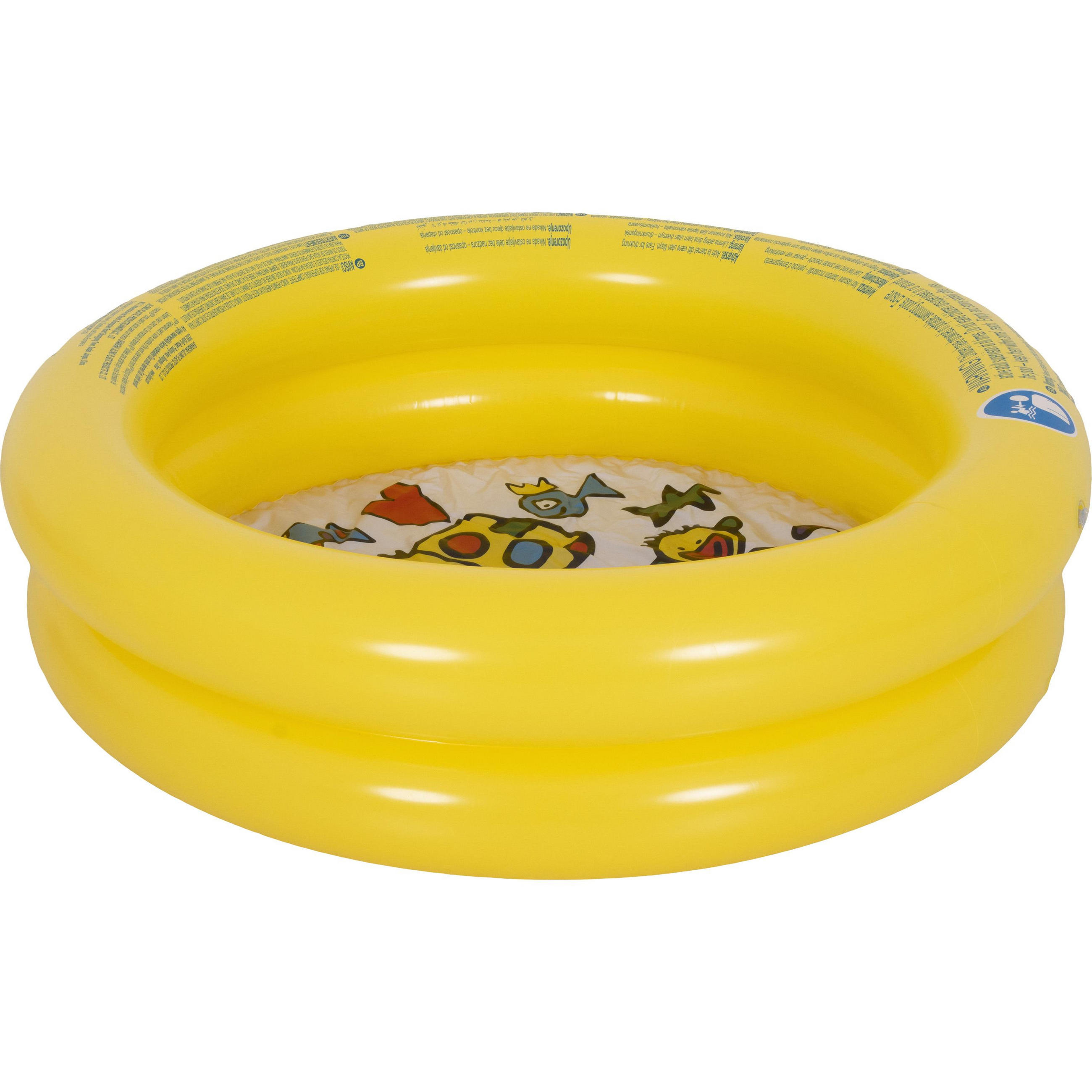 PLANSCHBECKEN Baby Pool rund Ø 61 x 12,5 cm Tiermotiv 21 L - Gelb, Kunststoff (61/61cm) - Avenli