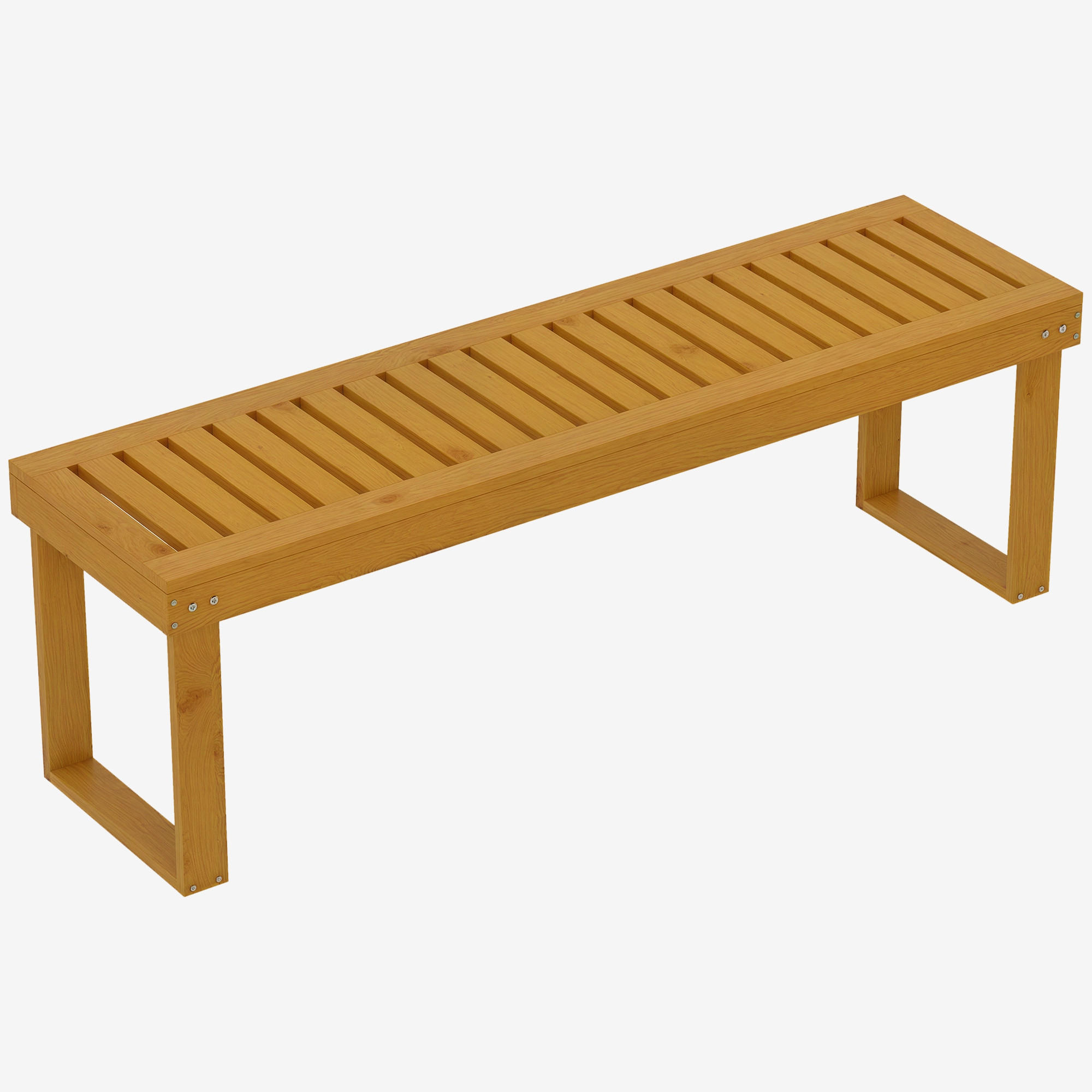 GARTENBANK DE-17776 2 Sitzer mit Lattenrost Natur - Naturfarben, Holz (132/43/34cm) - ComfortXL
