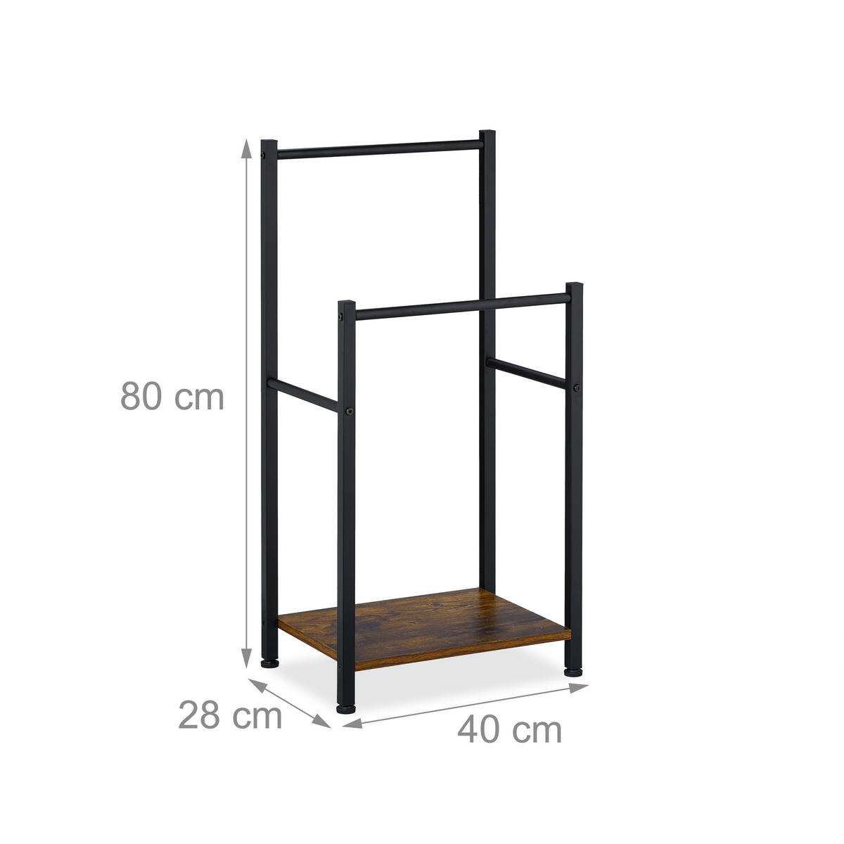 HANDTUCHSTÄNDER - Multicolor, Holzwerkstoff/Metall (40/80/28cm) - Relaxdays