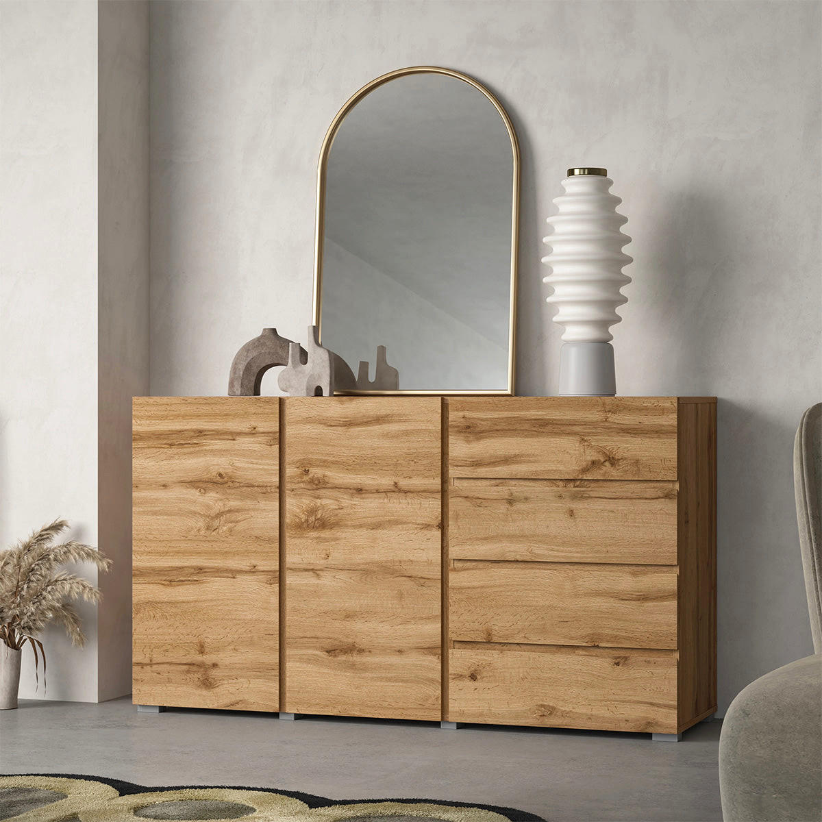 KOMODA Maxis Les - rjava, leseni material (138/78/40cm) - Petits-meubles
