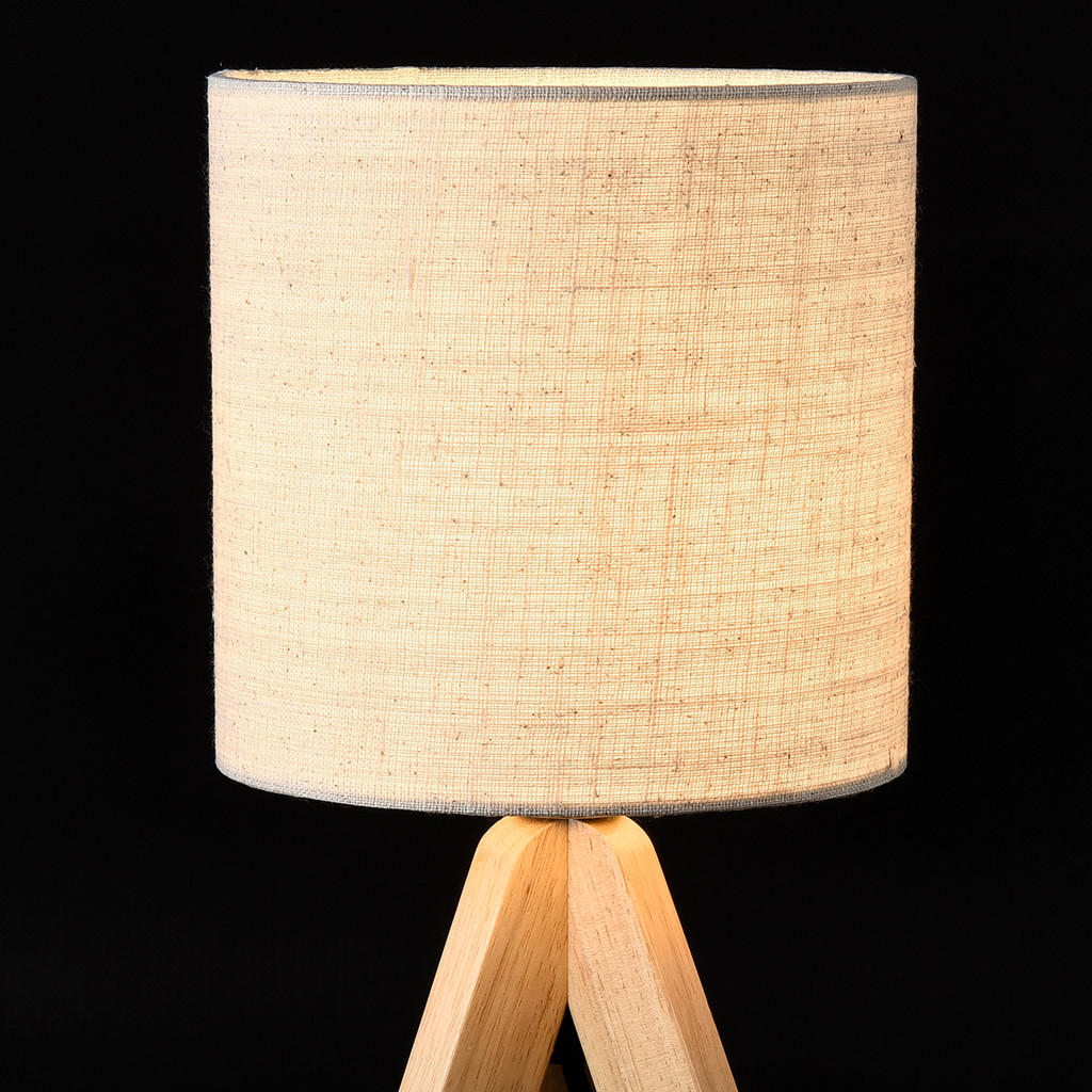 Thumbnail - lux.pro Tischleuchte, Beige, Holz, 18x38x18 cm, Lampen & Leuchten, Innenbeleuchtung, Tischlampen, Tischlampen