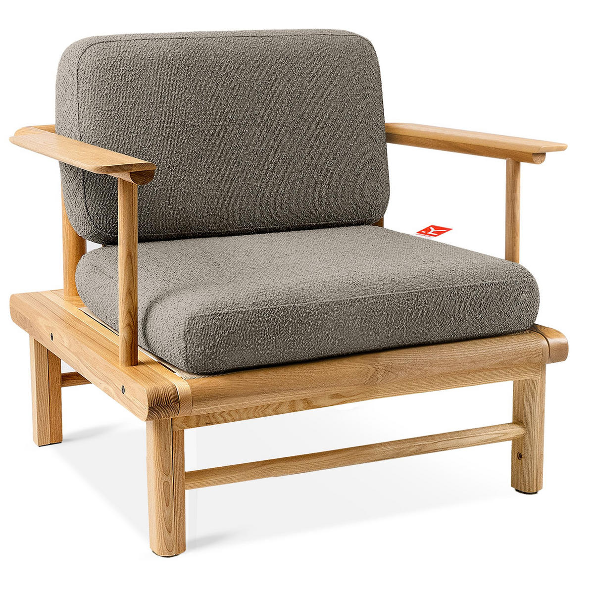 GARTENSTUHL ATREDA - Grau, Holz/Textil (91/80/80cm) - KONSIMO®