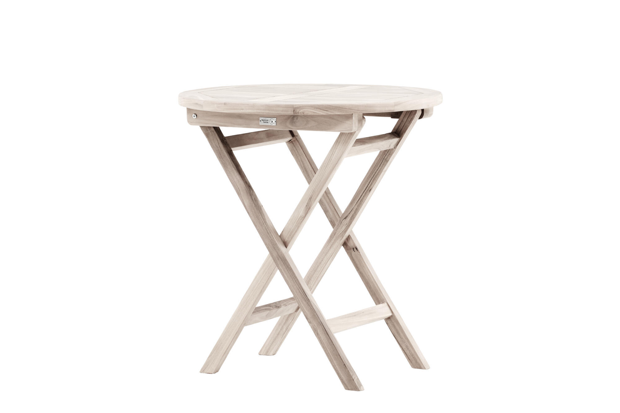GARTENCOUCHTISCH KENYA Weiß gekalkt 70x70x75 cm - Beige, Holz (70/70/75cm) - FURNLUX