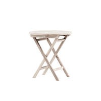 GARTENCOUCHTISCH KENYA Weiß gekalkt 70x70x75 cm - Beige, Holz (70/70/75cm) - FURNLUX