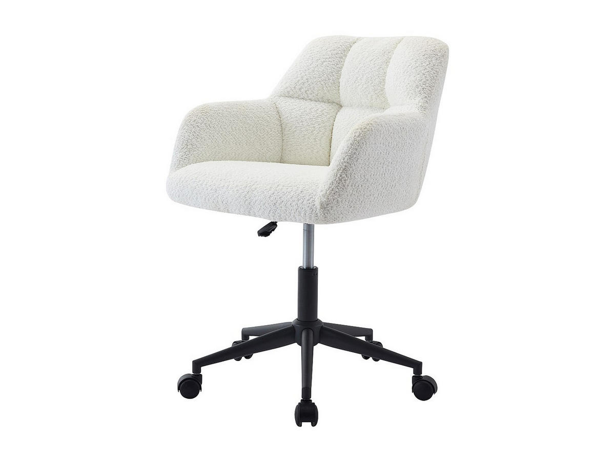 BÜROSTUHL ohne Armlehnen - 59 cm x 60 cm - stoff - weiß Pega - Weiß, Textil (59/86/60cm) - Vente-Unique