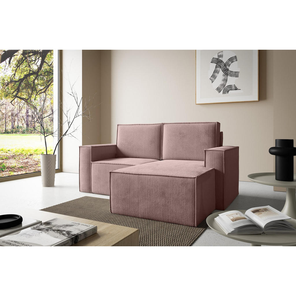 Thumbnail - Bettso Ecksofa, Rosa, Holzwerkstoff, Textil, Ottomane links,L-Form, 180x141 cm, Wohnzimmer, Sofas & Couches, Wohnlandsch...