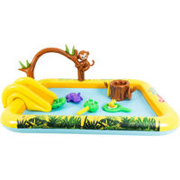 WASSERSPIELCENTER Tiere 214 x 167 x 85 cm mit Rutsche Sprinkler und Spielzubehör - Multicolor, Kunststoff (214/167/85cm) - Avenli