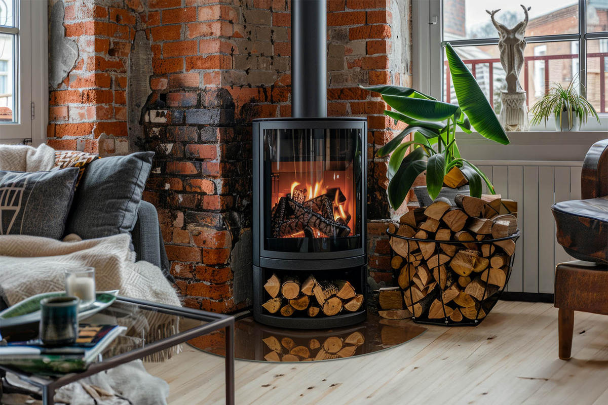 GLASPLATTE für Kamin 100x100 cm Braun - Braun, Glas (100/100/0.4cm) - ArtPrintCave