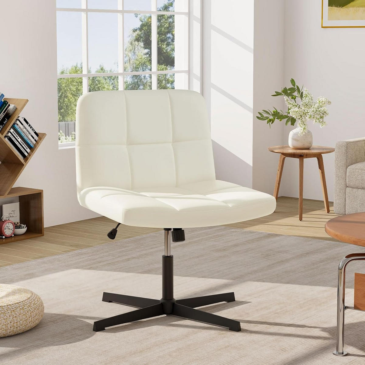 BÜROSTUHL Beige - Beige, Kunststoff (69/89/64cm) - COSTWAY