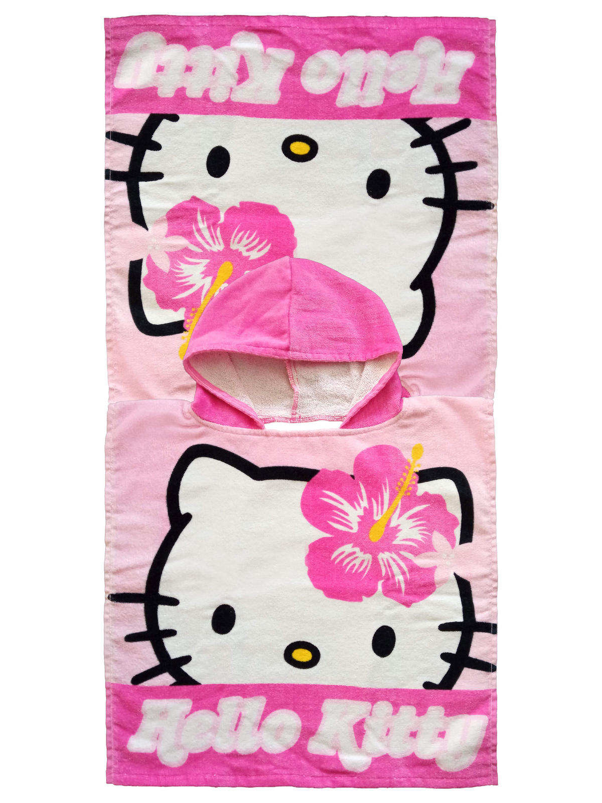 BADEPONCHO Hello Kitty Rosa 50 x 100 cm - Rosa, Textil (Einheitsgrößenull) - Hello Kitty