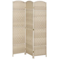 PARAVENT 3-tlg DE-14374 faltbarer PARAVENT aus Holz Eiche - Eichefarben, Kunststoff (135/180/1.7cm) - ComfortXL