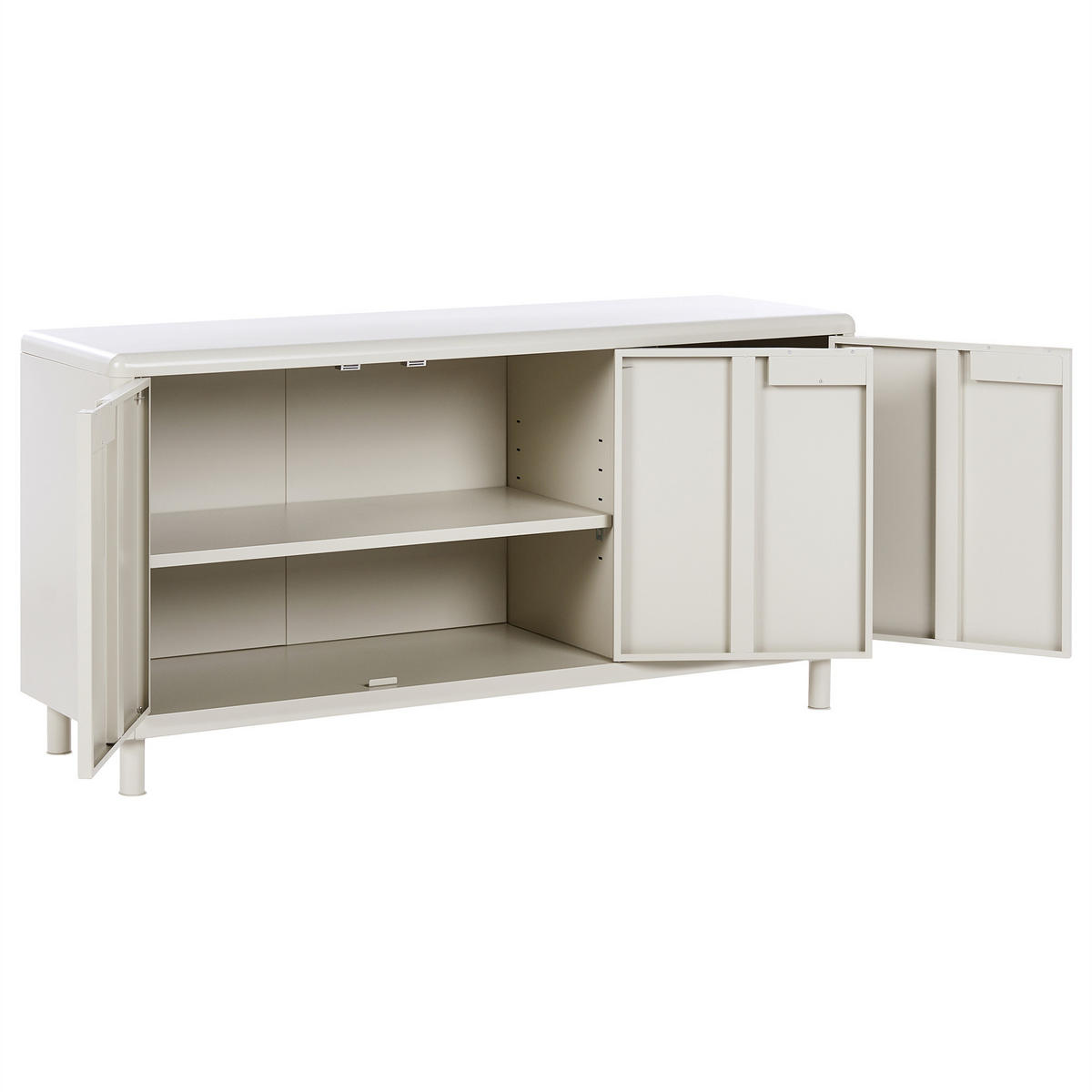 SIDEBOARD se 3 dveřmi Světle béžový Korvo - béžová, kov (140/70/42cm) - Beliani