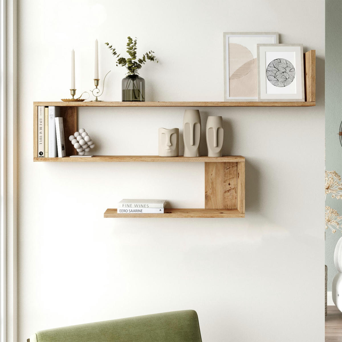 WANDREGAL Kitee - Naturfarben, Holzwerkstoff (120/71.5/14.5cm) - [en.casa]