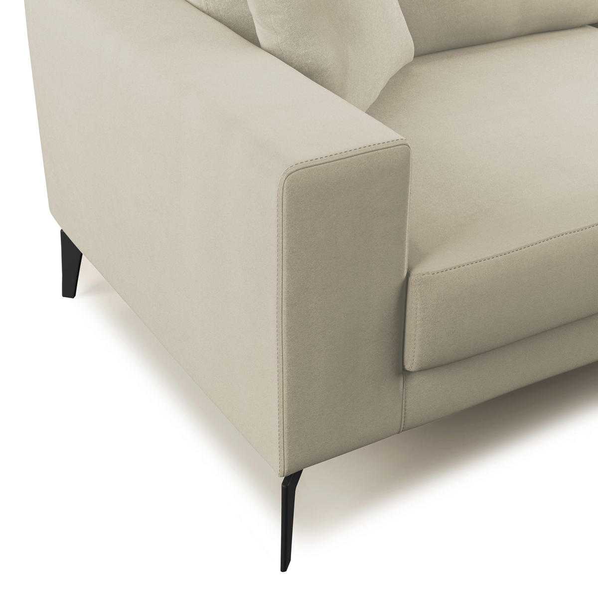 LINEARSOFA Prestige - Creme, Textil (146/95/91cm) - Divani.store