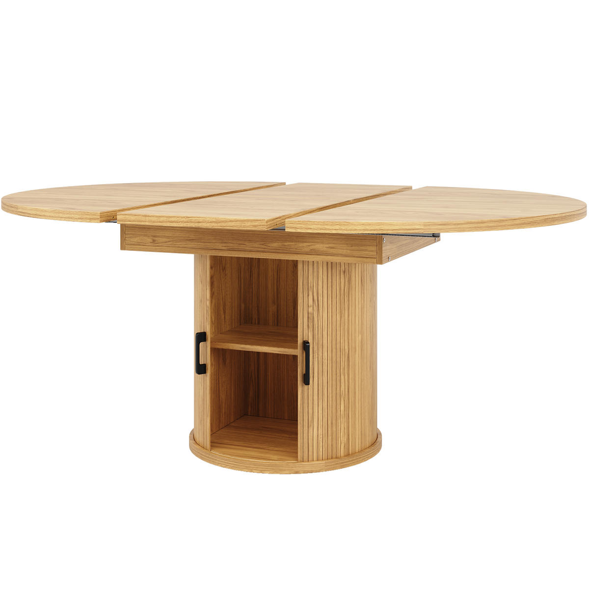 ESSTISCH ausziehbar 118-158/118/76,8 cm mit Stauraum DE-39713 Holzfarbe - Naturfarben, Holzwerkstoff (118/118/76.8cm) - ComfortXL