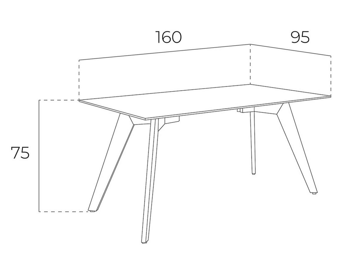 ESSTISCH Esstisch Rechteckig gehärtetes Glas aus Walnuss 160/95/76 cm - Transparent/Walnussfarben, Glas/Holz (95/160/76cm) - ANGEL CERDA