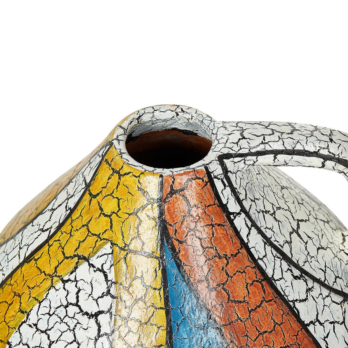 DEKOVASE Terrakotta bunt Putrajaya - Multicolor, Stein (38cm) - Beliani