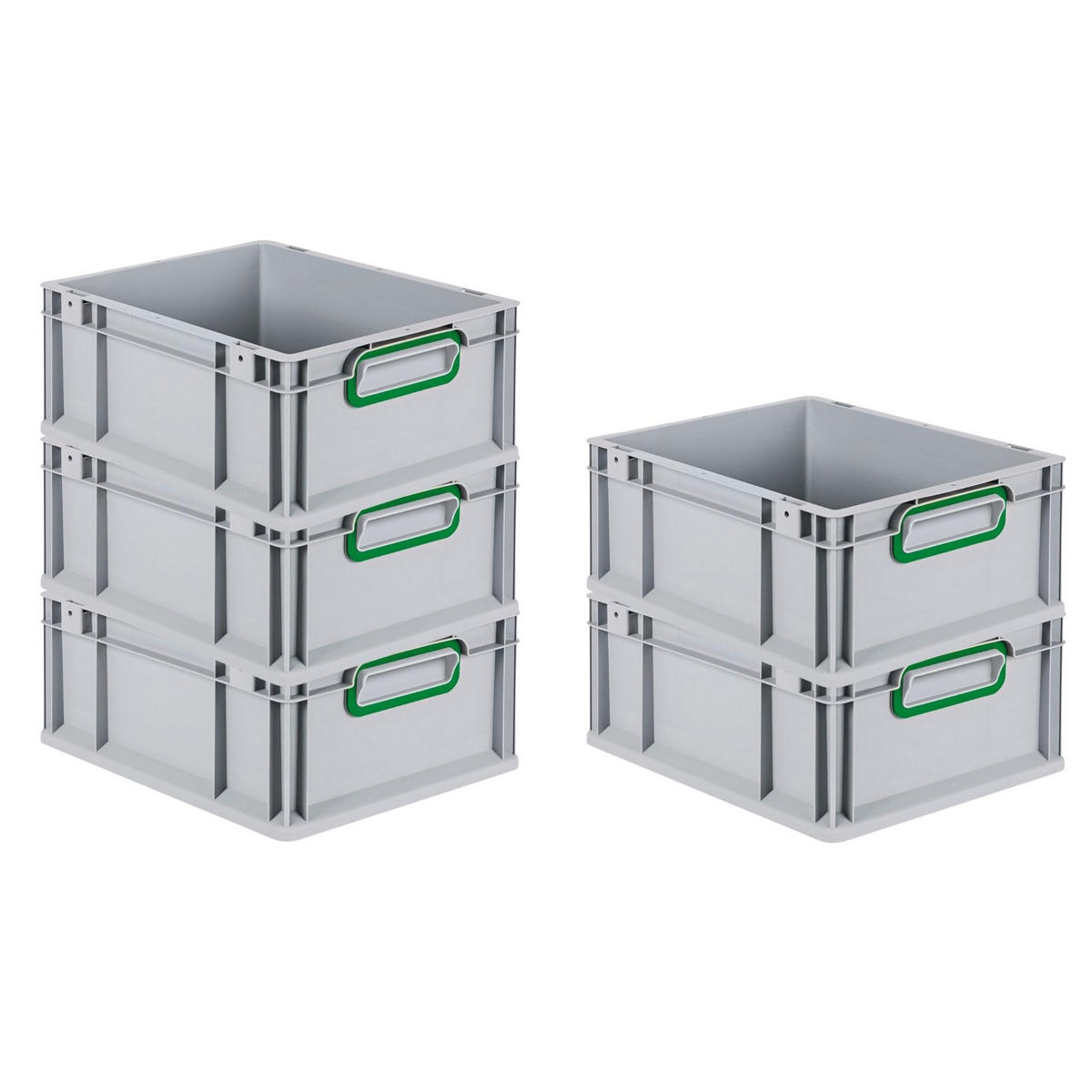 EUROBOX Nextgen Color 17x30x40cm 16 Liter Griffe Grün Geschlossen - Grün, Kunststoff (30/17/40cm) - PROREGAL