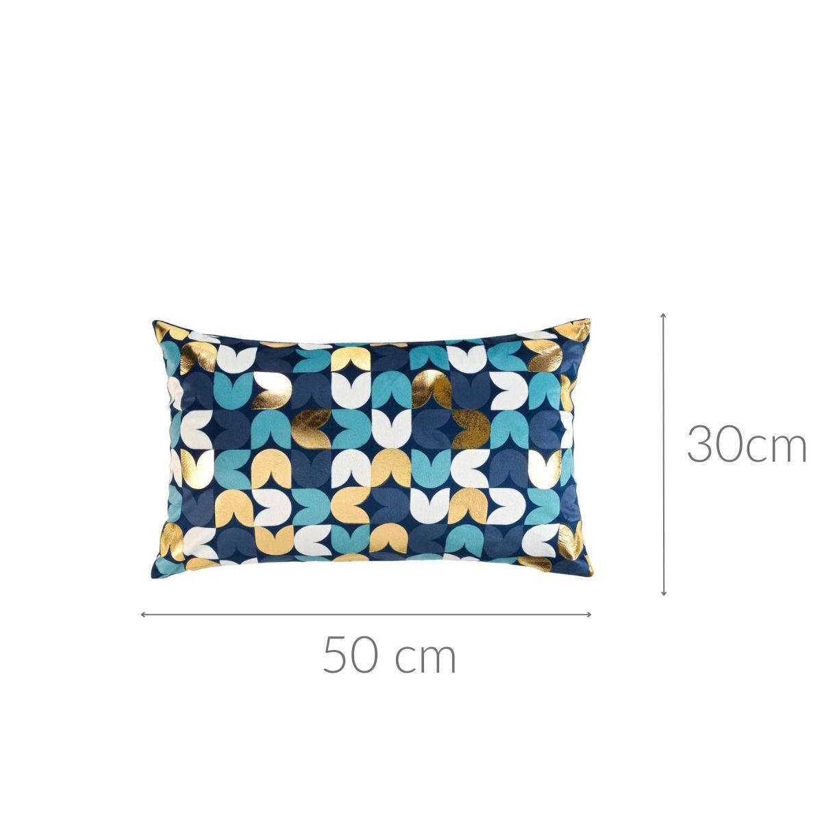 DEKO-KISSENBEZUG aus Velvet Vivaldip 50/30 cm - Blau, Textil (30/50cm) - Douceur d´intérieur