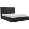 POLSTERBETT 160x200 cm Velor, Lattenrost, Bettkasten, Schwarz - Schwarz, Holz/Textil (160/200cm) - Emporius