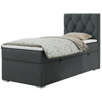 BOXBETT ALDA 90/200 Dunkelgrau Struktur - H3 - Rechts Seite - Dunkelgrau, Holz/Textil (90/200cm) - MKS