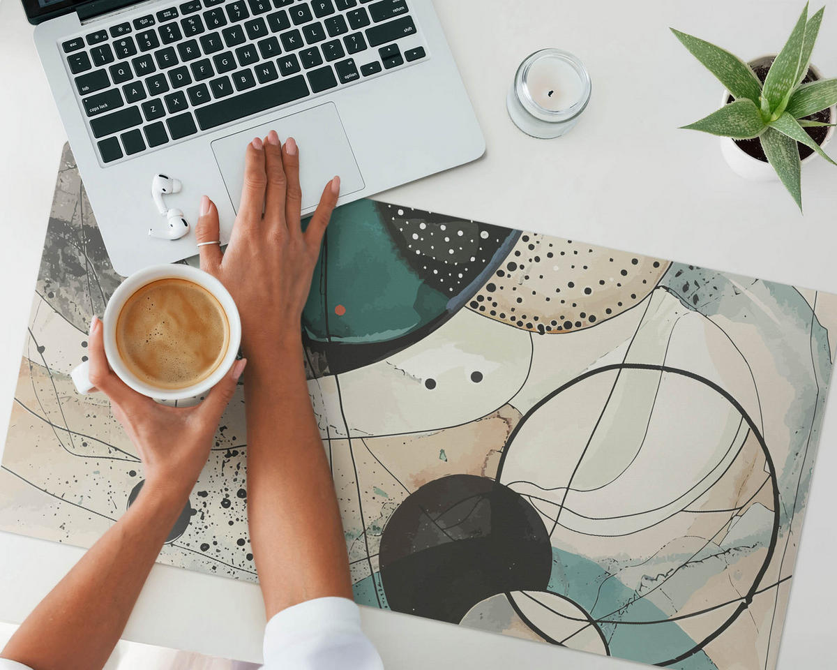 SCHREIBTISCHUNTERLAGE 90x45 cm Türkis - Türkis, Kunststoff (1.6/90/45cm) - Wallfluent