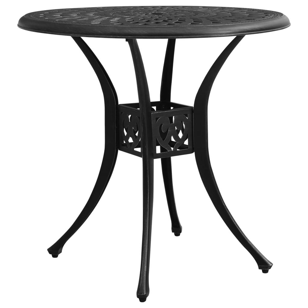 vidaXL Gartentisch Schwarz 78x72x78 cm