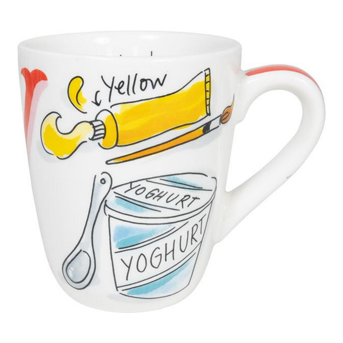 BECHER Liebesbrief Y in Bunt - 350 ml - Multicolor, Keramik (0.35L) - Blond Amsterdam