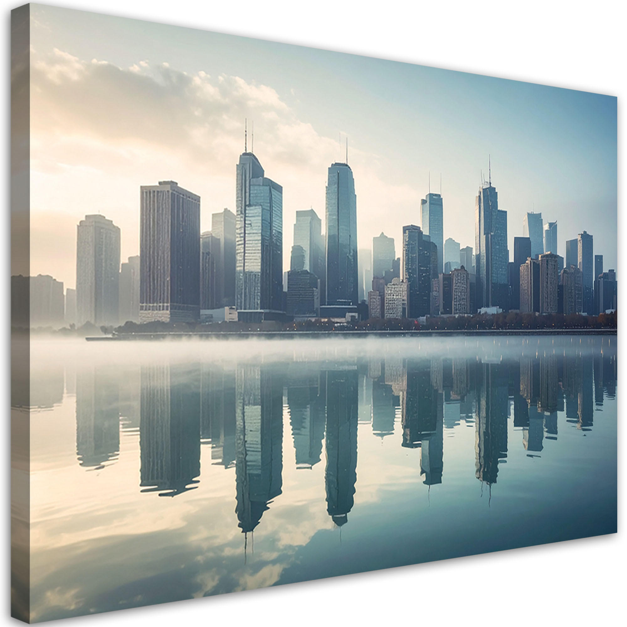 LEINWANDBILD Städte & Architektur 100x70cm - Blau, Textil (100/70cm) - Feeby