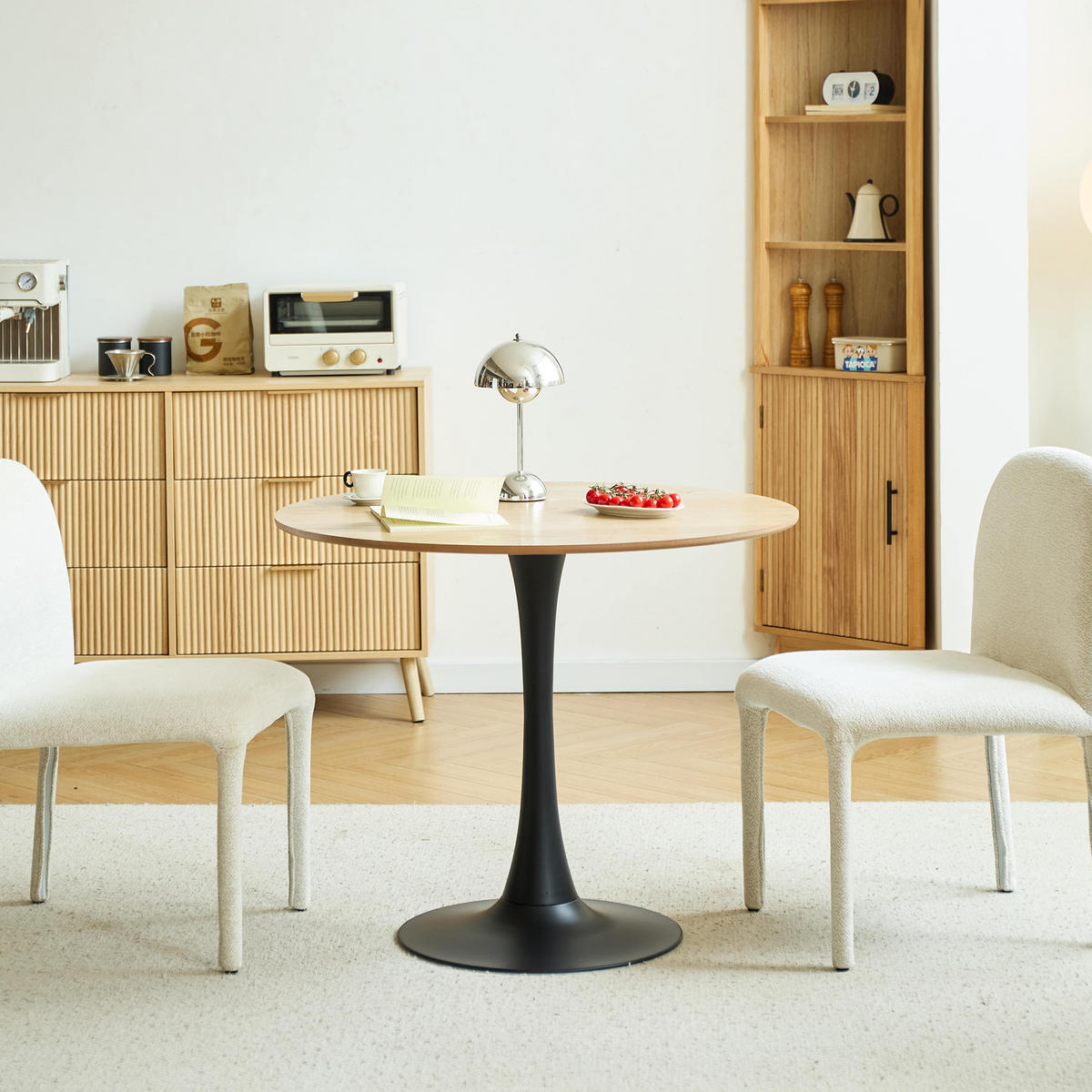 ESSTISCH Rund Braun 90 x 90 x 75 (cm) - Braun, Holz (90/90/75cm) - Nordlys