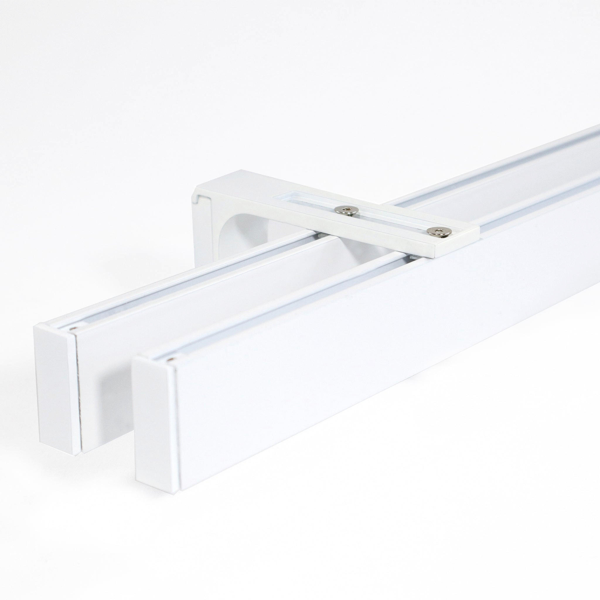 GARDINENSCHIENE 2-lauf Loft - Weiß, Metall (260cm) - Deco-Raum