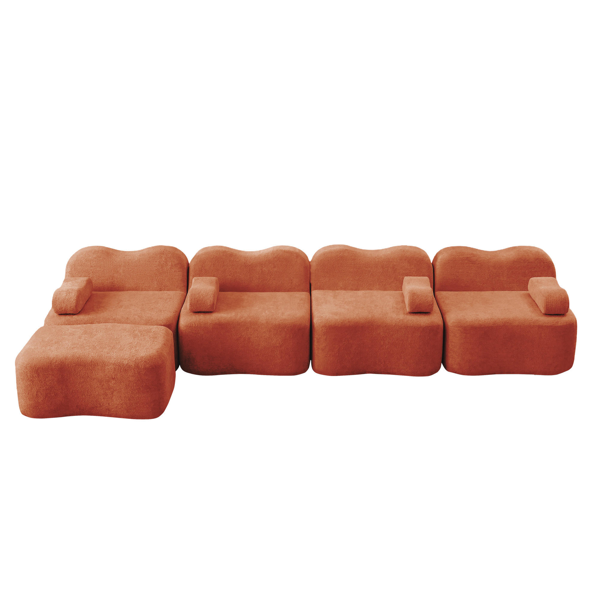 Flora Grace Ecksofa Orange 384x167 cm