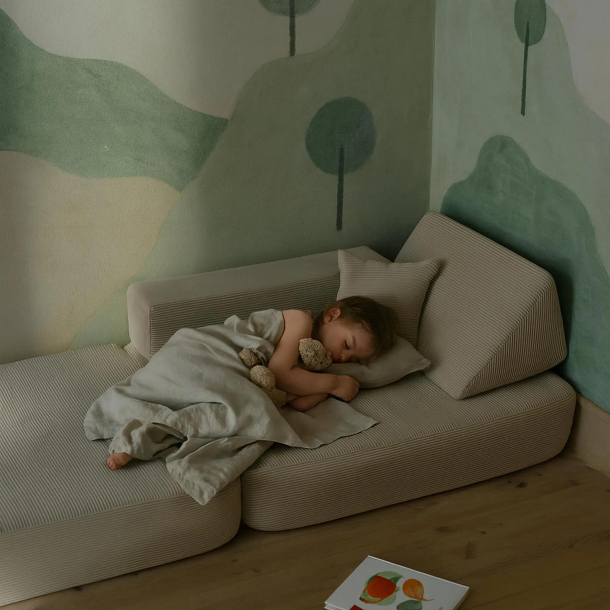 KINDERSESSEL Cordsamt Puderrosa - Hellrosa, Textil (80/24/80cm) - AngeLove