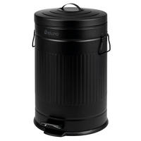 ABFALLEIMER Treteimer VINTAGE, 20 Liter, aus Metall, schwarz - Schwarz, Metall (30.5/47.5/38cm) - eluno