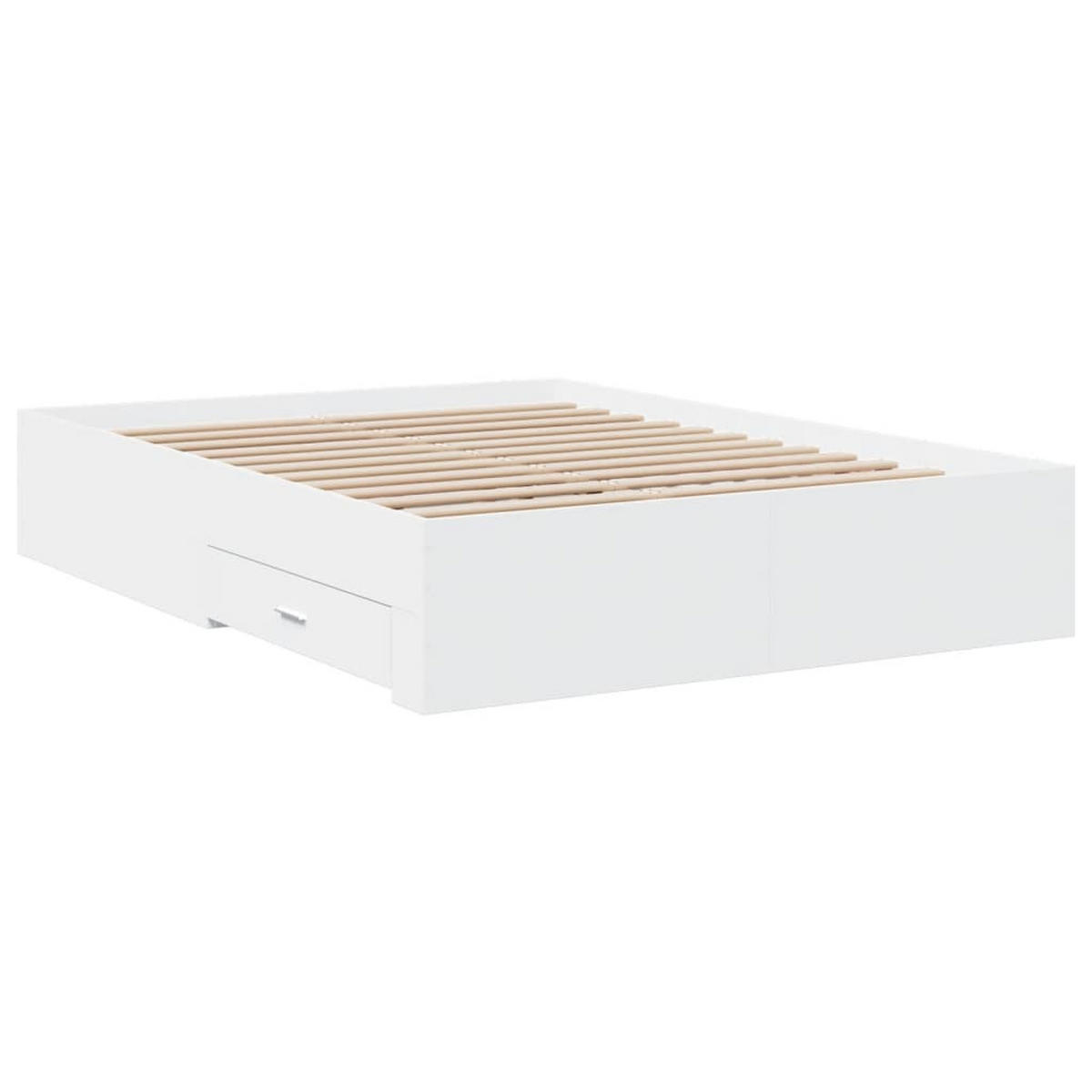 BETTGESTELL Mit Schubladen Weiss 120/200 Cm Holzwerkstoff - Weiß, Holzwerkstoff (120/200cm) - vidaXL