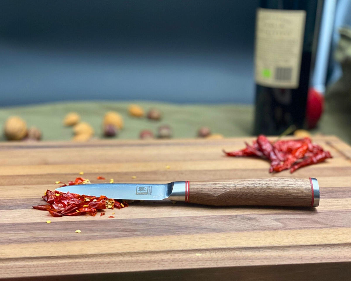 OFFICEMESSER 9,5 cm - Nussbaumfarben, Holz/Metall (20cm) - Zayiko