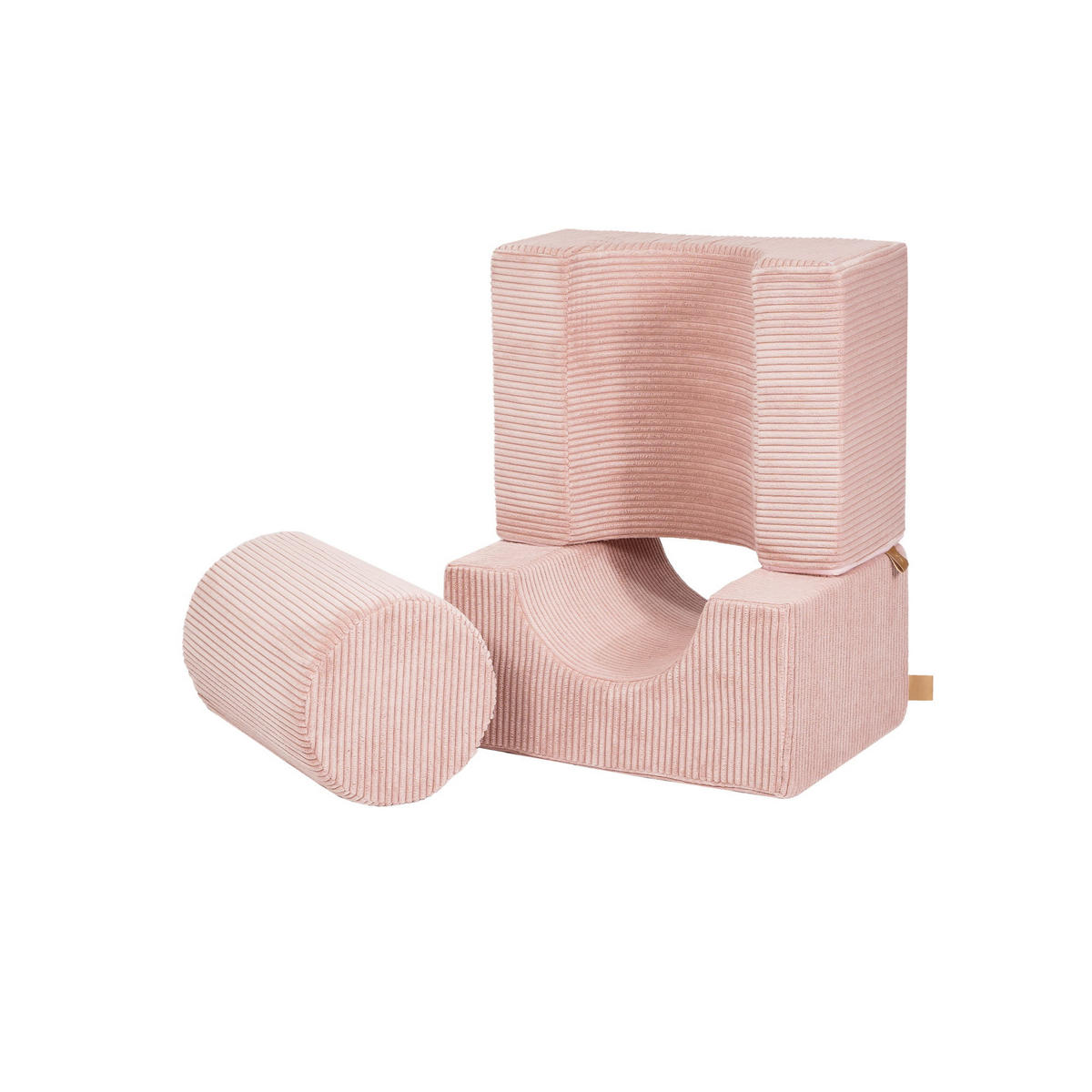 SCHAUMSTOFF-BAUSTEINE für Kinder, Shape, Cord, Puderrosa - Hellrosa, Textil (45/30/55cm) - MeowBaby