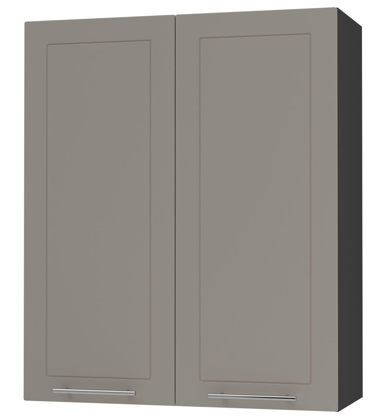 Feldmann-Wohnen Küchenhängeschrank Beige, Schwarz 80x96x32.5 cm