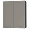 KÜCHENHÄNGESCHRANK Kvantum W4/80 Beige Matt / Schwarz Matt 80 / 32,5 / 96cm - Beige/Schwarz, Holz/Holzwerkstoff (80/96/32.5cm) - Feldmann-Wohnen