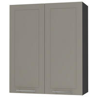 KÜCHENHÄNGESCHRANK Kvantum W4/80 Beige Matt / Schwarz Matt 80 / 32,5 / 96cm - Beige/Schwarz, Holz/Holzwerkstoff (80/96/32.5cm) - Feldmann-Wohnen